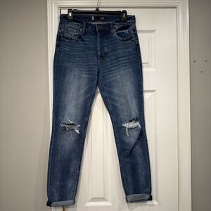 Kut from the Kloth Juliet Slouchy Boyfriend Jeans Dark Wash Blue Denim Size 2